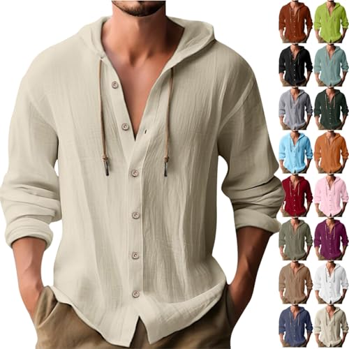Herren Kapuzenpullover dünn Baseball-Sweatshirt Langarm T-Shirt Shirts Tops Hoodie mit Kapuze Knopfleiste Frühling Herbst Hemd Baumwolle Freizeithemd Leicht Casual Shirt Leinenhemd Herren Kapuzenpullover dünn Baseball-Sweatshirt Langarm T-Shirt Shirts Tops Hoodie mit Kapuze Knopfleiste Frühling Herbst Hemd Baumwolle Freizeithemd Leicht Casual Shirt Leinenhemd