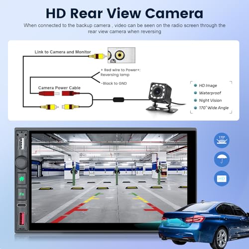 Radio Doble Din Inalámbrico con Pantalla Táctil HD 7" miniatura 7