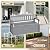 Acurax 80-Gallon Outdoor Storage Bench, Waterproof Deck Box with Lockable Lid & Armrests for Patio, Garden, Pool, Gray