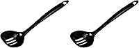 Vista 1 de Chef Craft Basic - Cuchara ranurada de melamina, 11.25 pulgadas, color negro (paquete de 2)