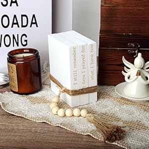 Mamagiftree decorative books for home decor mini faux books for decoration christian christmas ornaments for living room entryway bookshelf coffee table farmhouse stacked books decor set of 3  urban country home decor