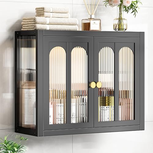 Gabinete de almacenamiento de pared de acero al carbono y sobre el inodoro, decoración de sala de estar, estantes que ahorran espacio, elegante solución de almacenamiento para el hogar