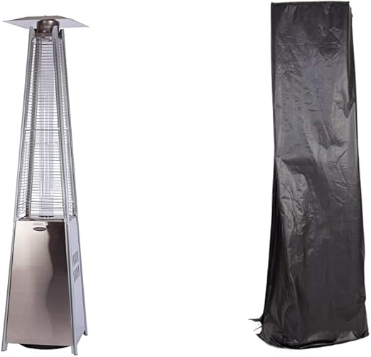 Review Fire Sense Stainless Steel Pyramid Flame Heater with Wheels