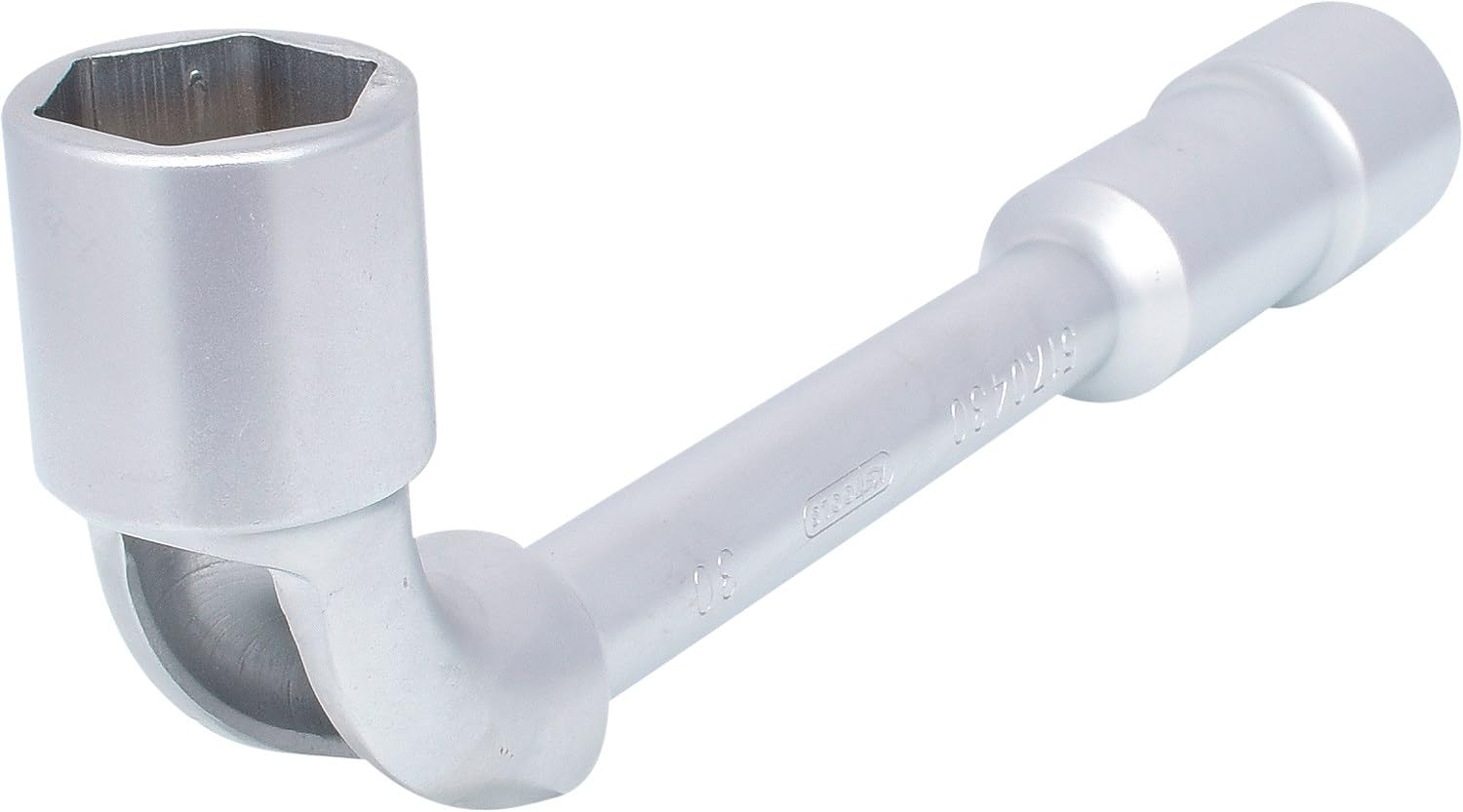 KS Tools - 517.0430 - Clé à pipe débouchée - 30 mm - 6 pans - Finition chromée - Chrome vanadium