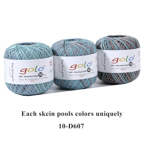 Image of golo Crochet Thread Size10 Space-Dyed Yarn for Hand Knitting D607