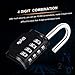 Combination Padlock, Diyife 4 Digit Locker Lock Weatherproof Lock Outdoor Combination Lock for School Gym Locker,Toolbox, Fence, Hasp, Cabinet(Black)
