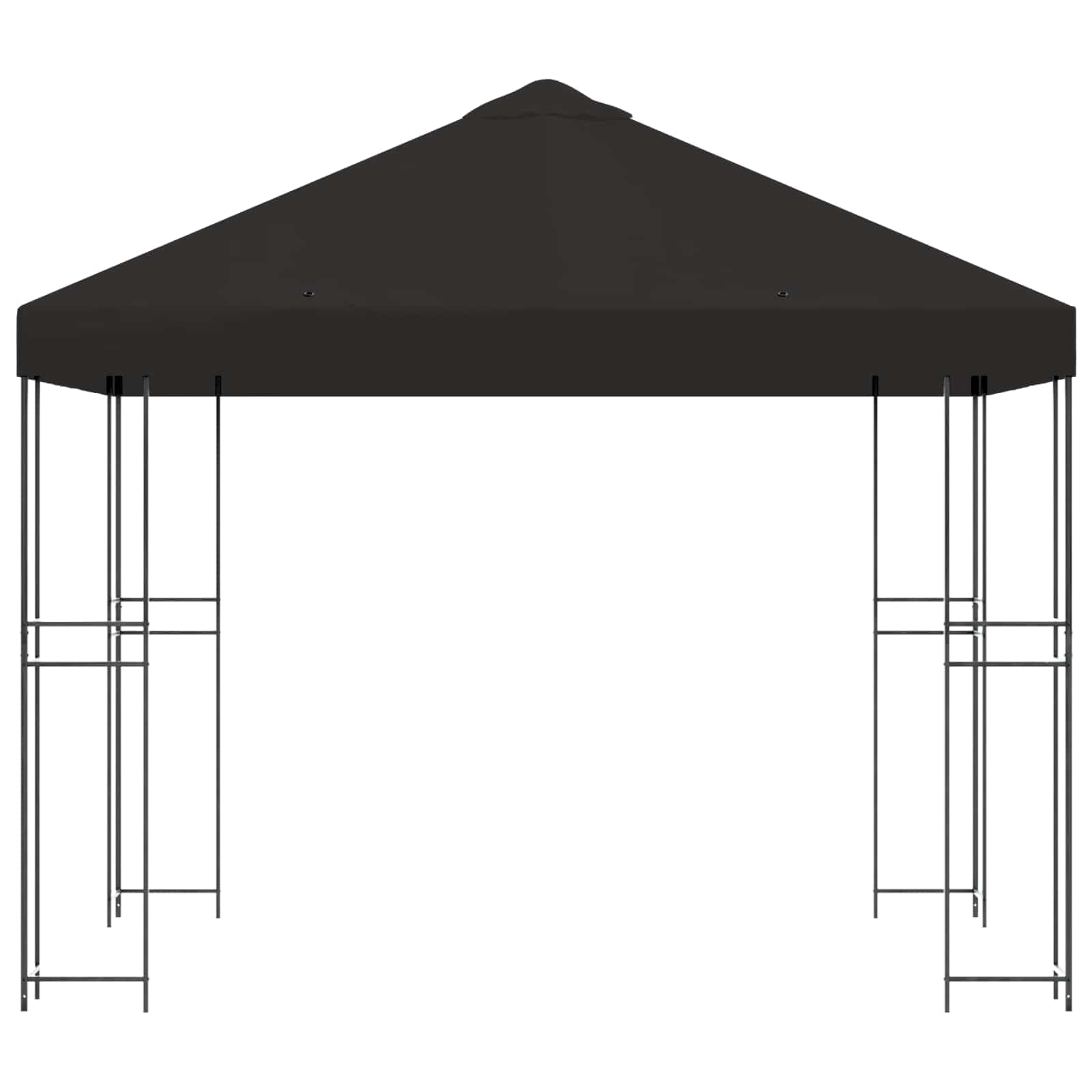 Pawilon 3 x 3 m, antracyt, poliester i stal, z wodoszczelnym dachem, stabilna rama, ochrona przed promieniowaniem UV, odporny na warunki atmosferyczne, namiot ogrodowy na taras, na zewnątrz