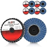 ABN Sandpaper Disc Set 2in - T27 120 Grit High Density Zirconia Alumina 10pk Round Sander Flat Flap Round...