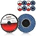 ABN 2in T27 120 Grit High Density Zirconia Alumina Flat Flap Disc Roloc Roll Lock Grinding Sandpaper Wheels 10 PK