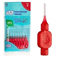 TePe Interdentalbürste, Original, Rot, 0,5 mm/ISO 2, 8 Stk., Plaque-Entfernung, effiziente Reinigung der Zahnzwischenräume, für kleine Lücken