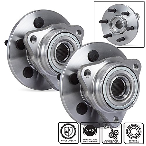 AKKON - for 1997-2004 Dodge Dakota | 1998-03 Durango 4WD Set of 2 Front Wheel Hub & Bearing & 6 Lug Bolt 515007