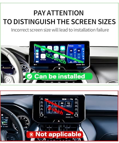 Image of Car Phone Holder for Toyota Venza 2021-2024 12.3 inch Screen Accessories | MagSafe Strong Magnetic Clip-On Cell Phone Mount, 360 Rotatable Hands-Free Holder, Not Block Air Vents