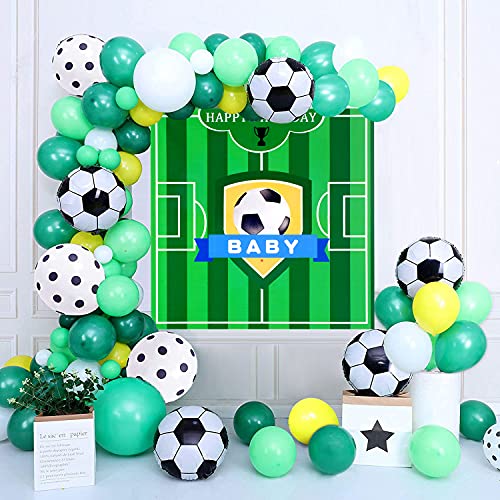 Soccer Party Decorations, 69 Pieces Soccer Birthday Party Decorations Balloon Arch Garland Kit with Soccer Background Backdrop for Birthday Soccer Theme Party Baby Shower Soccer Party Decorations, 69 Pieces Soccer Birthday Party Decorations Balloon Arch Garland Kit with Soccer Background Backdrop for Birthday Soccer Theme Party Baby Shower