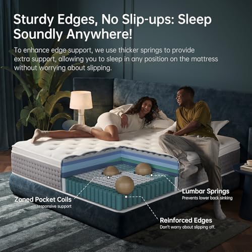 Nectar Classic Hybrid Queen Mattress 12" Hybrid Mattress - Medium Firm, Edge Support - Image 5