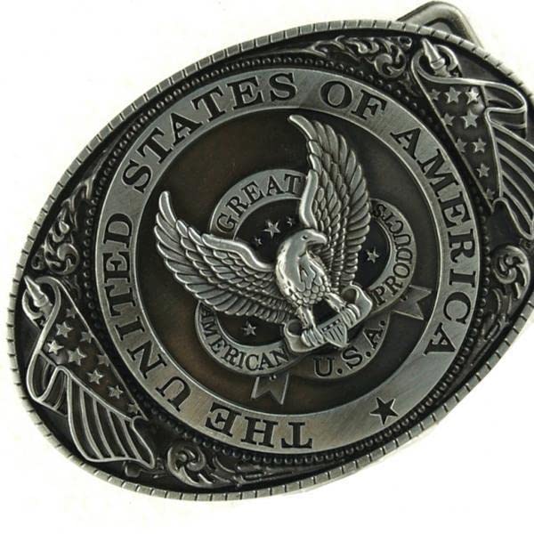 ecomistiq BNF® 2X THE United SATTION of America Eagle Cowboy Western Belt Buckle Men's Gift-picture-38