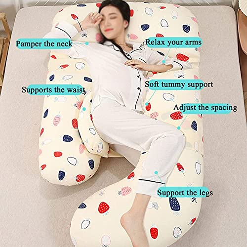 Image of Double-Layered Yarn Fabric Pregnancy Pillow G-Shaped Maternity Pillow Artificial Mechanics Adjustable Lumbar Pillow