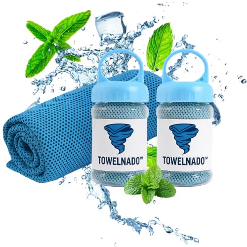 VLSVLS Towelnado Ice Cooling Towels 30x100 Cm Stay Cool Ice Towel for Neck Hot Weather Cool Towel Bottle for Neck Hot Weather Gym Yoga Golf Running (2)