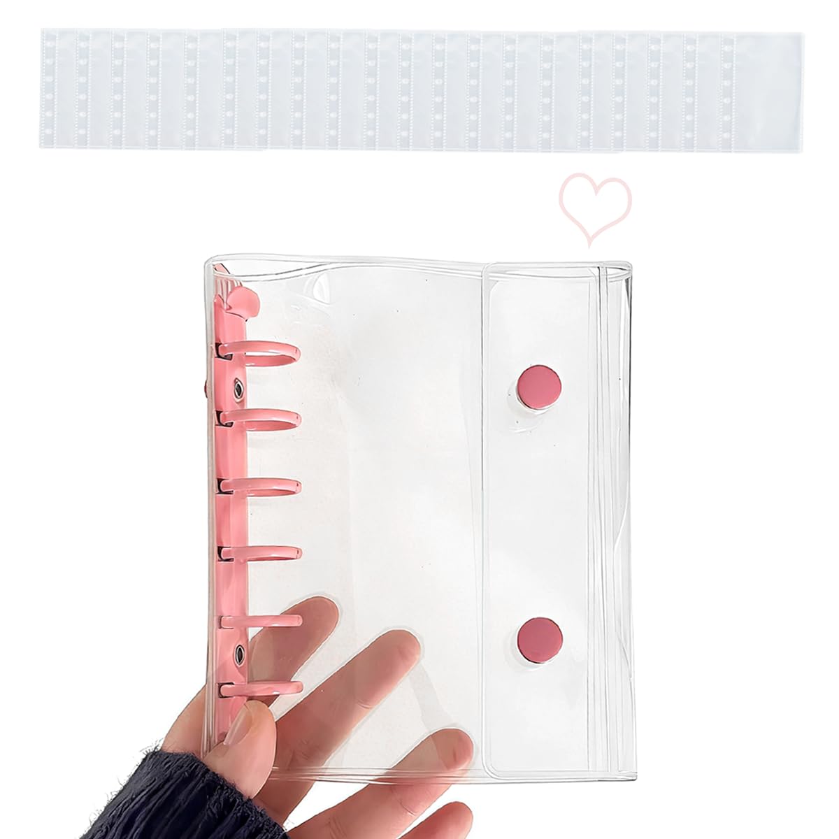 Amazon.co.jp: シール帳 A7 ミニバインダー 透明 シール帳 女の子 防汚