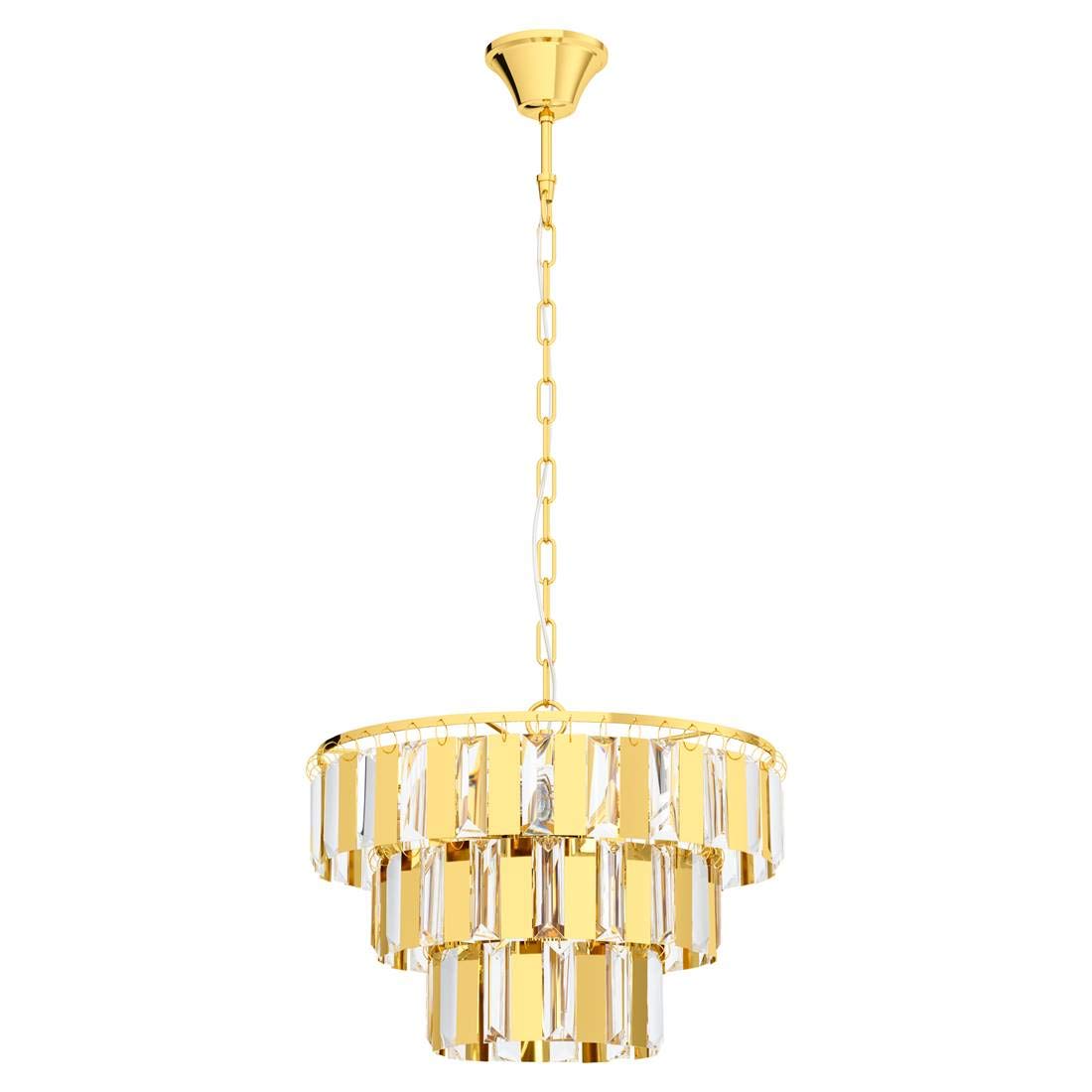 Eglo Light Erseka 385Mm Brass & Crystal Pendant