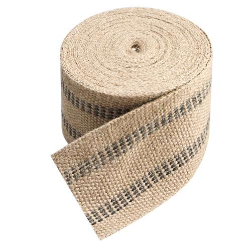 Image of YaeCCC Craft Jute Webbing Tape, 3.5 inch x 10 Yd,Upholstery Webbing for Chair Repair, Sofa,Crafting, Burlap Ribbon, Upholstery