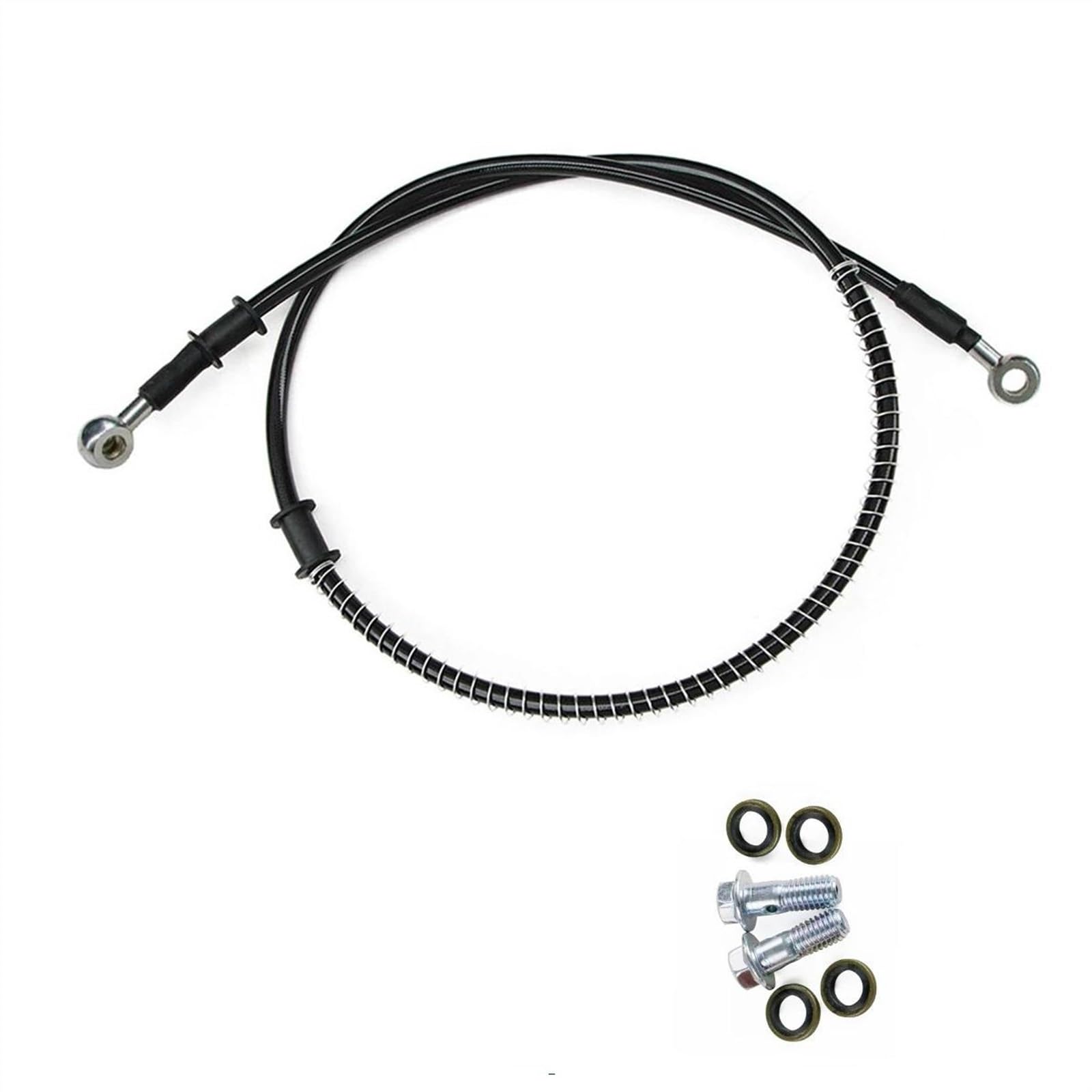 Ksxzw One Color Motorbike Part M10 0 Degree 28 Universal Motorcycle Braided Line Steel Brake Hose Cable Hydraulic Pipe 400Mm-2300Mm(2200Mm)