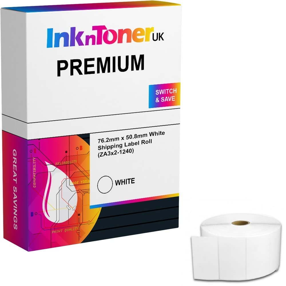 Premium Compatible 76.2mm X 50.8mm White Shipping Label Roll (za3x2-1240)