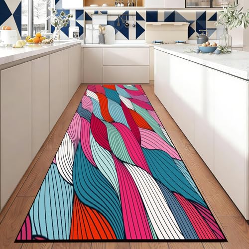 Alfombra de pasillo lavable de 40 x 210 cm para pasillos de casa 8