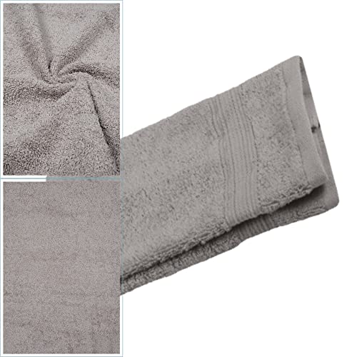 Stof - Bath Towel - Size 30 x 50 cm - 100% Organic Cotton - Taupe - Lagoon Model - Bath Linen - Wash at 40 cm - Image 4