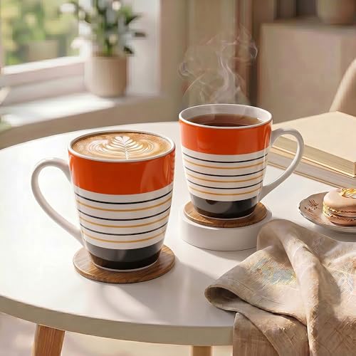 Image of UPC Premium Bone China Coffee Mug Set of 2 | Elegant Ceramic Tea & Coffee Cups for Home, Office & Cafe | Lightweight, Durable, Microwave & Dishwasher Safe Mug Set | Luxury Drinkware Collection