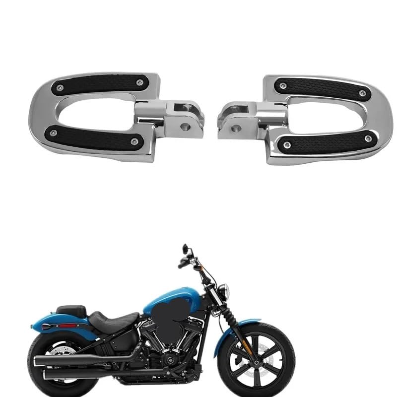 Pédales moto anti-vibration pour repose-pieds Street Bob FXBB