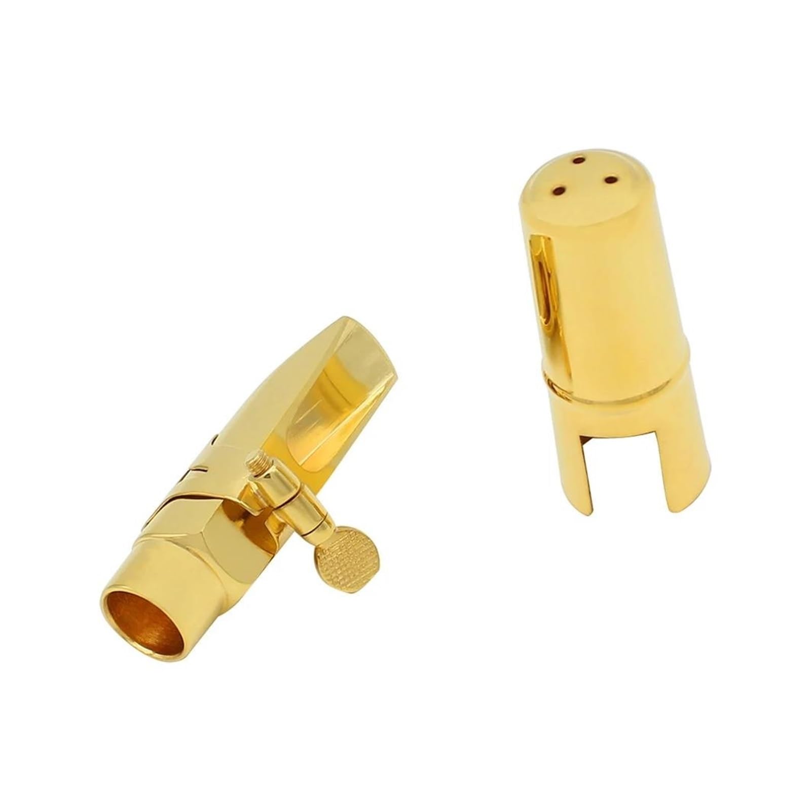 Akcesoria do saksofonu 5 Sztuk/zestaw Złocenie Saksofon Sopranowy Ustnik Metalowy Saksofon Usta Akcesoria Do Instrumentów Muzycznych Jazzowych (Color : 5C)