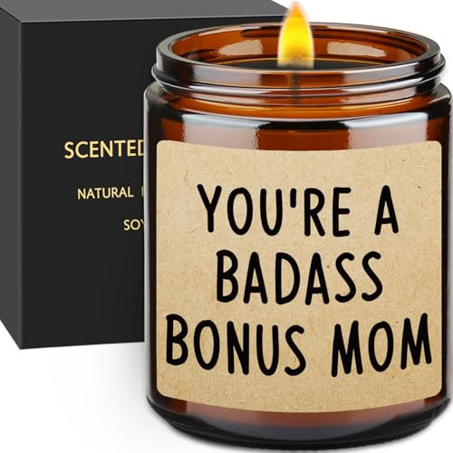 Mothers Day Gifts for Mom from Daughter Son, Birthday Gifts for Mum, Thank You Gift for Mommy on Mother's Day, HBESTIE Scented Candle, Funny Mom Gift Ideas for New Mommy Step Mother Bonus Mum in Law