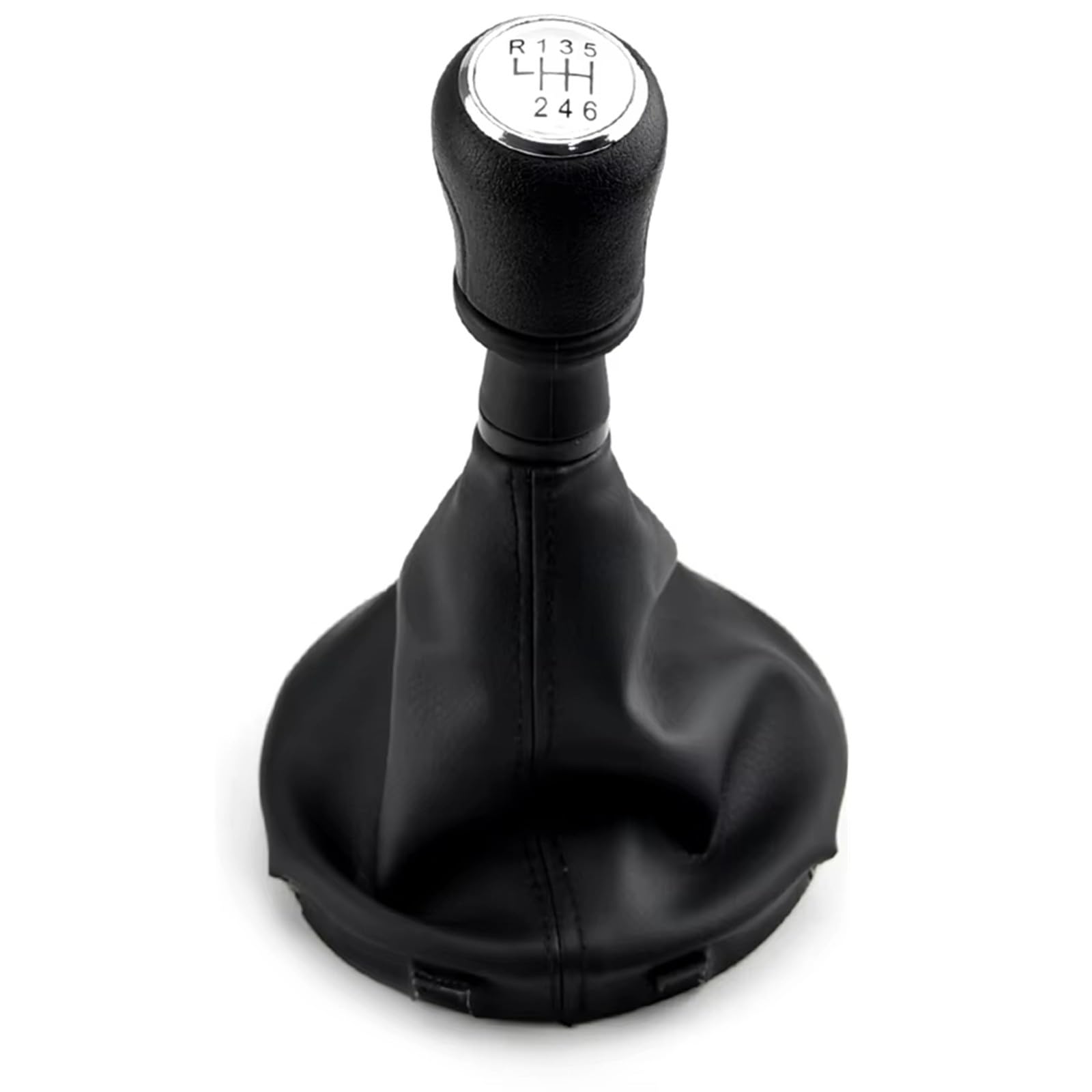 WSBOJXTH Gear Stick Compatible with VW for Transporter T5 T5.1 T6 Gp 2003-2011 5 6 Speed Gear Stick Shift Knob Gaiter Boot Cover Car(6 Speed-Silver)