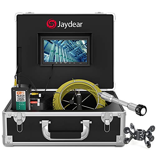 Sewer Camera,65ft/20M Wireless Drain Camera 7”HD Monitor WiFi Pipe Inspection Camera for Android/iOS, Live Video Waterproof IP68 HD 1080P Snake Camera for Home & Industrial Endoscope Plumbing Camera