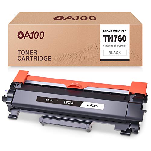 OA100 Compatible Toner Cartridge Replacement for Brother TN760 TN730 TN 760 for MFC-L2710DW MFC-L2750DW HL-L2370DW HL-L2395DW HL-L2350DW DCP-L2550DW (1 Black)