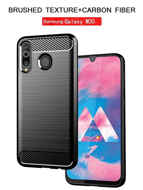 Image of Hybrid Carbon Fiber Back Case for Samsung Galaxy M30 (Black)