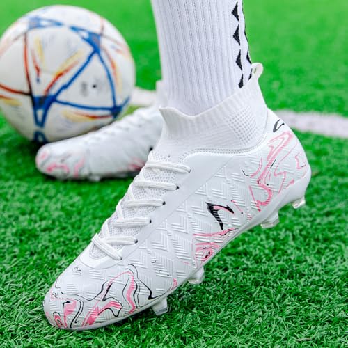 Unisex's Fashion Sports High-Top FG Trainers Cleats Football Sneakers Long Studs SG Soccer Shoes4