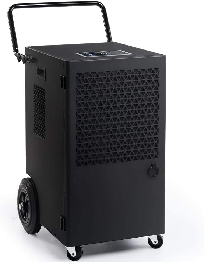 iOCHOW 70L/Day Large Commercial Dehumidifier：Area 200m2 / 500m3 Dehumidifiers for Home Damp Basements, 24Hr Timer Electric Dehumidifier, Humidity Control Portable Dehumidifier with 5.5L Water Tank