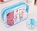 6 Packs Clear Cosmetics Bags for Women Men Waterproof Toiletry Bags PVC Makeup Bags Organizer Case with Zipper for Travel Bathroom (6 Mixed Colors)