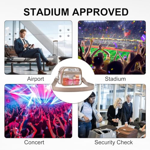 Image of USPECLARE Clear Bag for Stadium Events Clear Sports Fan Handbags Purses
