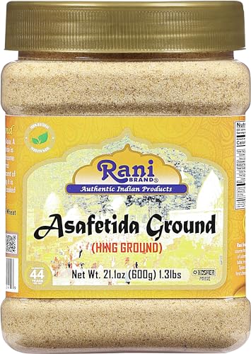Rani Asafetida (Hing) Ground 21oz (600g) 1.3lbs PET Jar ~ All Natural | Salt Free | Vegan | Non-GMO | Kosher | Asafoetida Indian Spice | Best for Onion Garlic Substitute