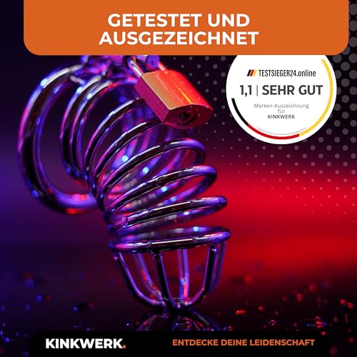 Peniskäfig Kinkwerk aus Edelstahl für Männer mit drei Ringgrößen