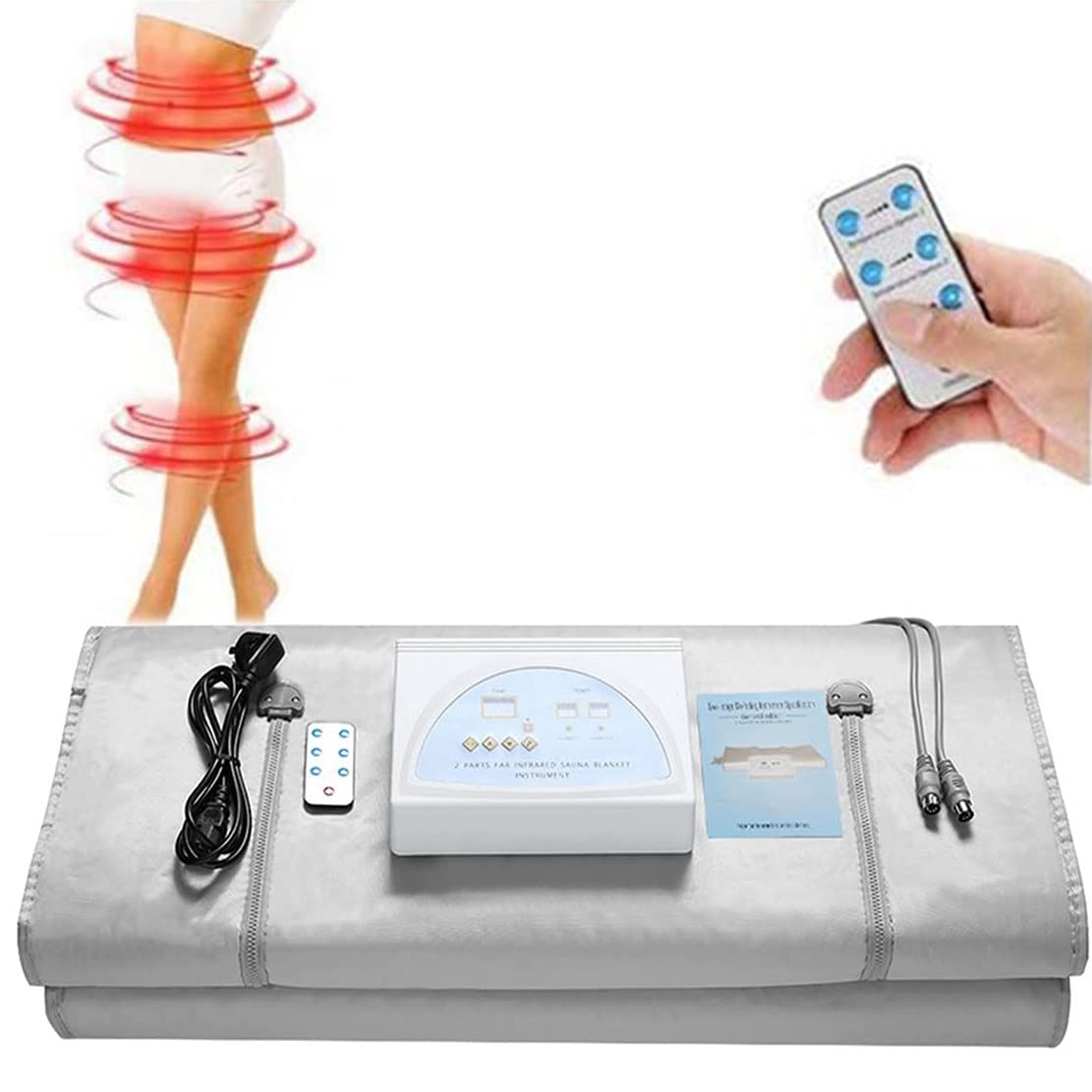 Manta de sauna infrarroja digital, manta adelgazante con cremallera para el hogar, spa y salón de belleza