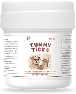 Humane &amp; Hound Tummy Tick Prebiotics/Probiotics Gut Health Supplement for Dogs and Cats - 100 Grams
