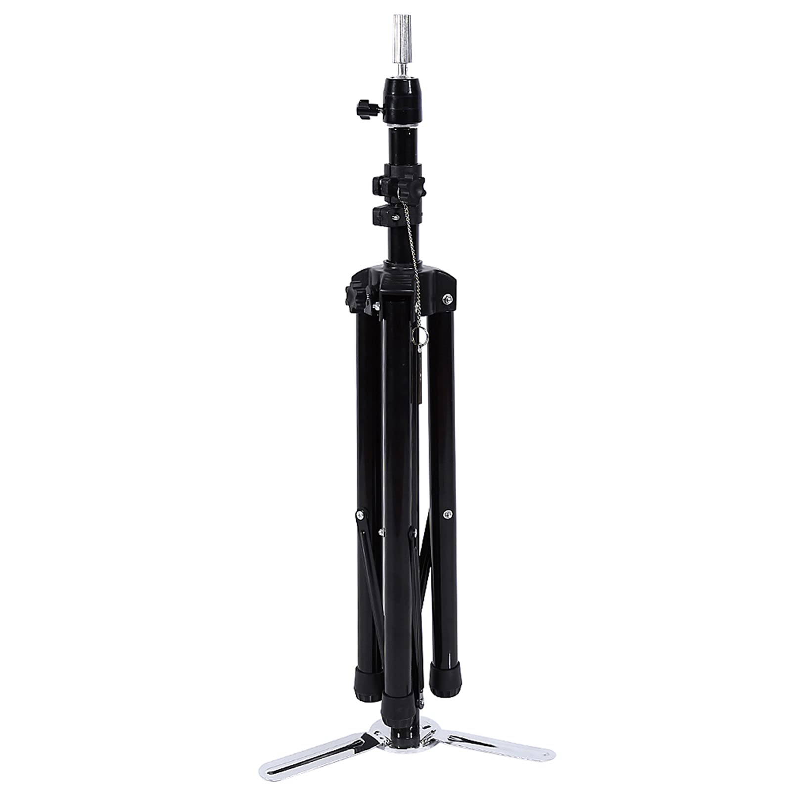 BRRNOO VERSTELLBARER STATIVSTÄNDER FÜR FRISEURS-TRAININGSMANNEQUIN-MANIKIN-KOPF FÜR SALON PROFESSIONELLES EISEN-ALUMINIUM SCHWARZ