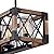 Giluta Rectangle Wood Metal Pendant Light Kitchen Island Chandelier Black Finish Rustic Industrial Chandelier Vintage Ceiling Light Fixture 5 Lights with Glass Shade (17810)