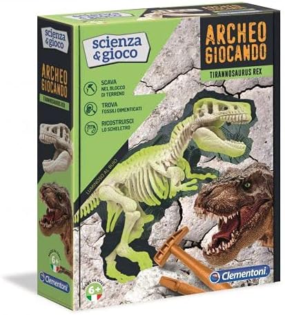 Miniatura 2 de Clementoni Archeogiocando-T-Rex Brillante en la oscuridad, multicolor, 19165