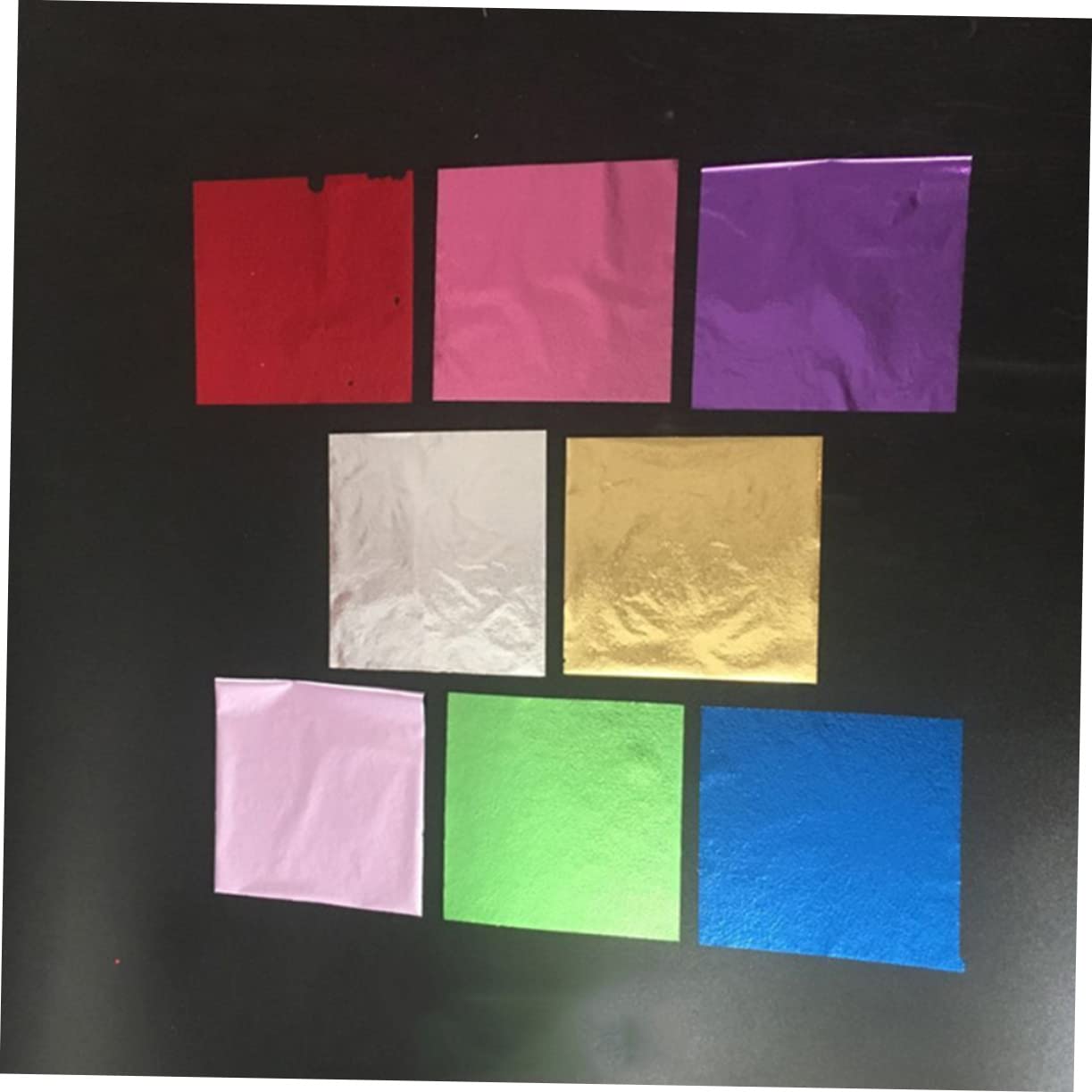 AUTSUPPL Shiny Foil Craft Decoration Foil Paper Sheets 50pcs 8x8.5cm for Decorations