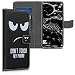 Produktbild kwmobile Huawei P30 Lite Hülle - Kunstleder Wallet Case für Huawei P30 Lite mit Kartenfächern und Stand - Don't Touch My Phone Design Weiß Schwarz