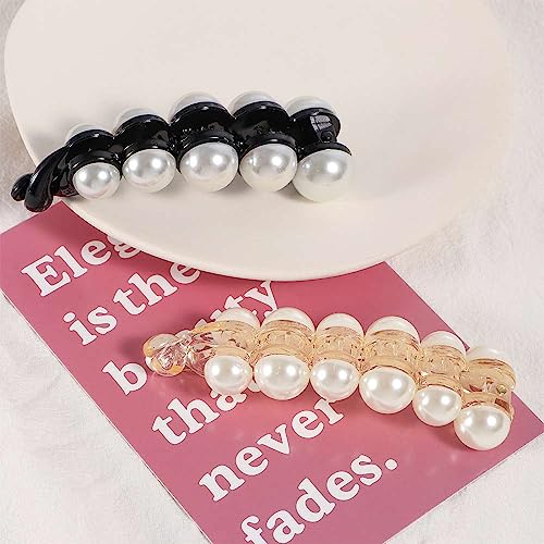 Leadigol 2PCS Pearl Hair Clip miniatura 7